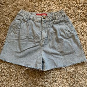 Striped Vintage High Waisted Shorts